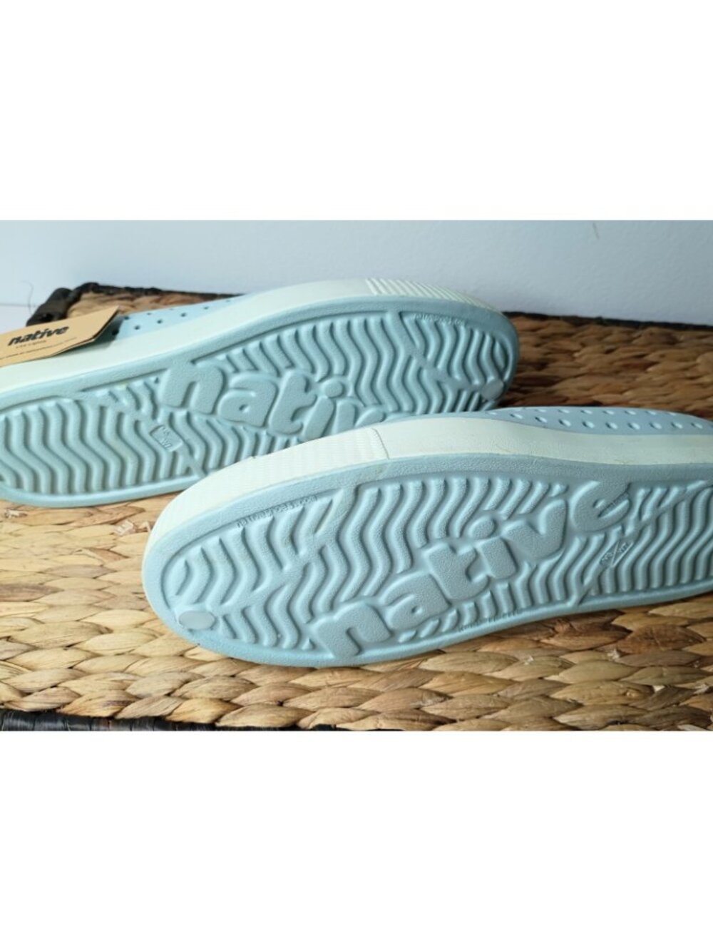 Native Unisex Jefferson Slip On Shoes W7/M5 Ocean Green Waterproof Outdoor READ - Picture 6 of 10